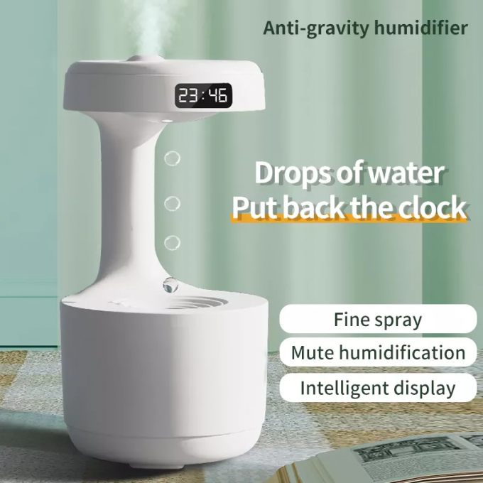 HOMEFISH Carregamento USB Anti-Gravidade Humidificador de gota de água 36db-45db Baixo ruído 0
