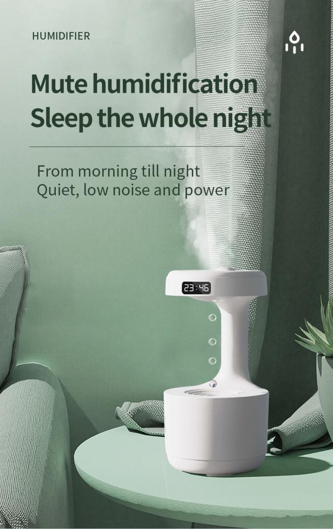 HOMEFISH Carregamento USB Anti-Gravidade Humidificador de gota de água 36db-45db Baixo ruído 5