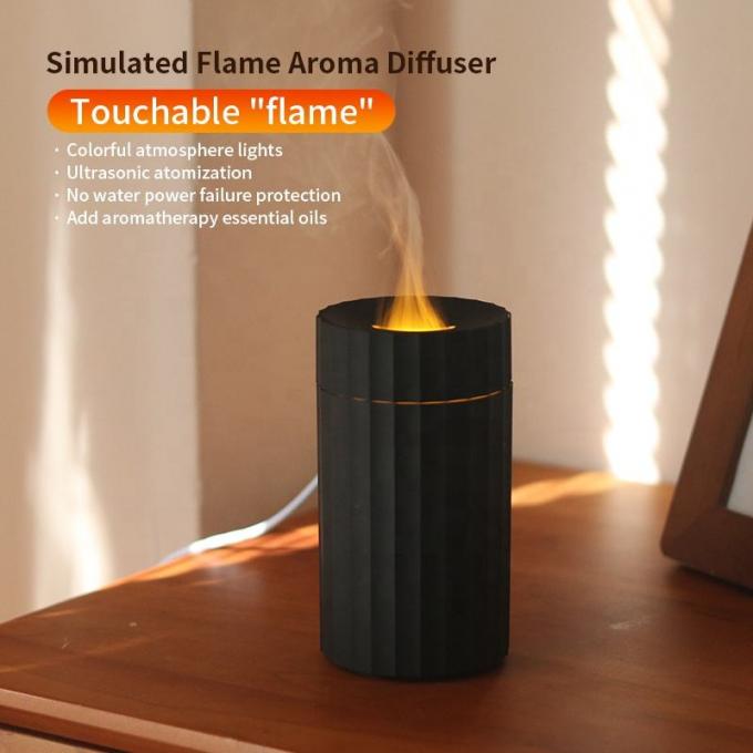 Tipo C Humidificador de Chama de 100 ml Difusor de Aromas de Fogo Com Luz de Mudança LED de 7C 0
