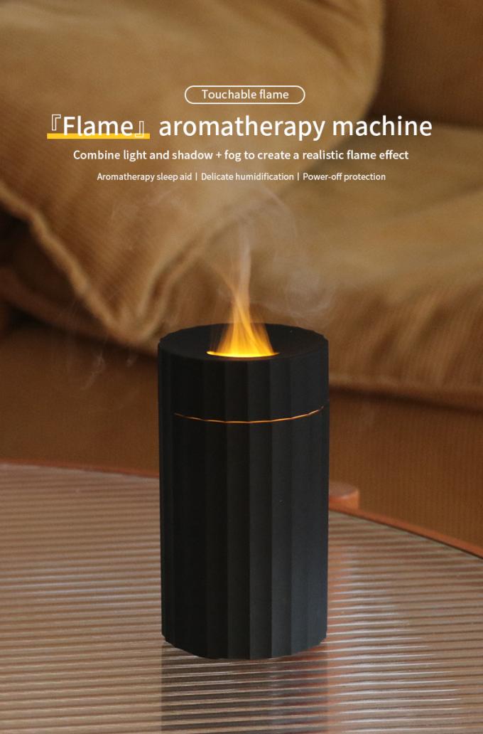 Tipo C Humidificador de Chama de 100 ml Difusor de Aromas de Fogo Com Luz de Mudança LED de 7C 2
