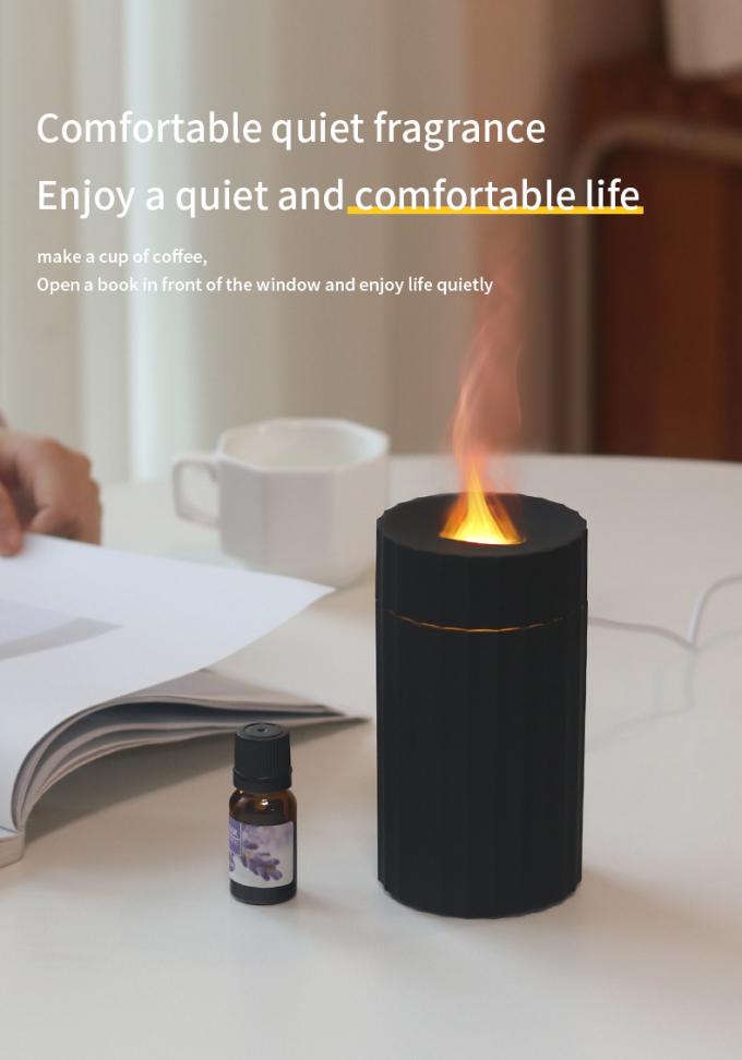 Tipo C Humidificador de Chama de 100 ml Difusor de Aromas de Fogo Com Luz de Mudança LED de 7C 4