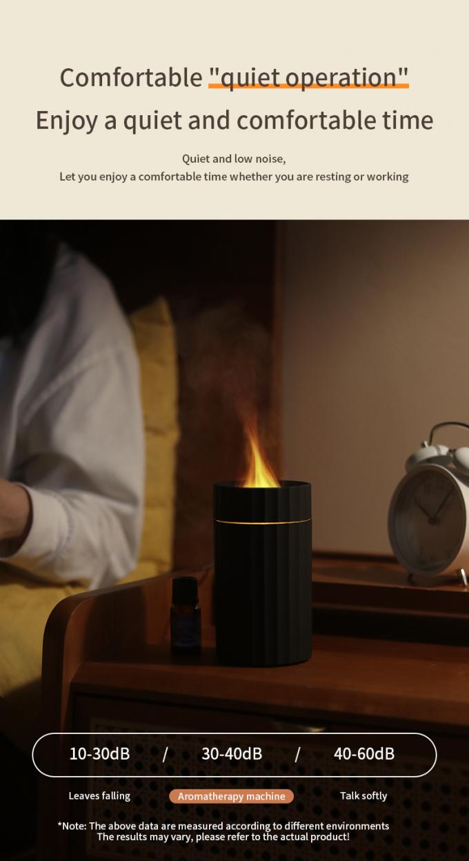 Tipo C Humidificador de Chama de 100 ml Difusor de Aromas de Fogo Com Luz de Mudança LED de 7C 10