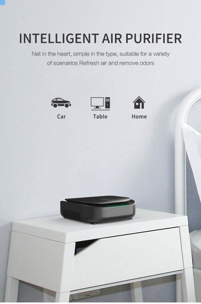 PM2.5 Display Purificador de Ar de Carro Mini Sala de escritório portátil em carros Purificação de poluentes do ar Purificador de ar USB 0