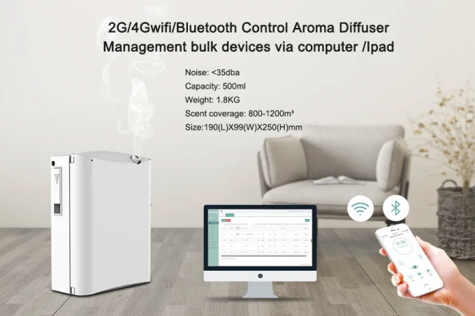 Nano Atomization WIFI Máquina de Aromaterapia Comercial Inteligente HVAC/AC Timing óleo essencial Máquina de Aromaterapia Automática 2