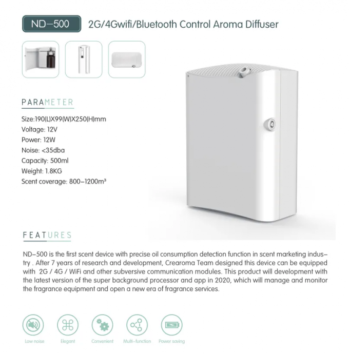 Nano Atomization WIFI Máquina de Aromaterapia Comercial Inteligente HVAC/AC Timing óleo essencial Máquina de Aromaterapia Automática 3