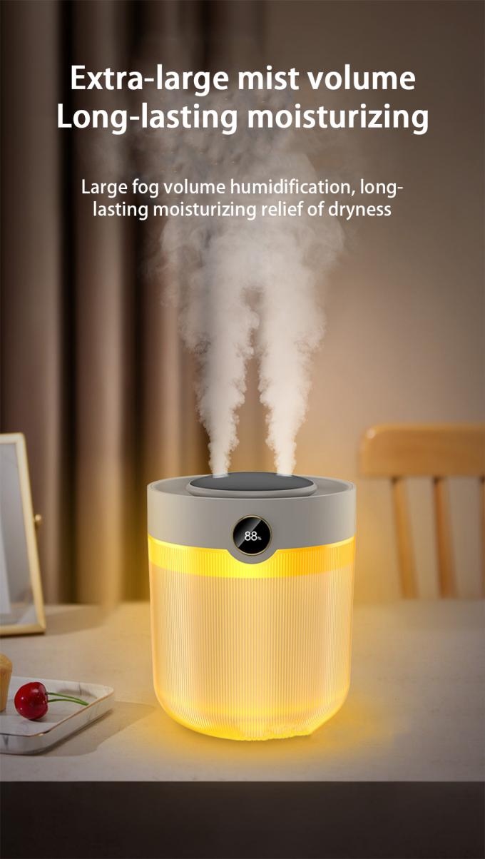 Display de humidade de grande capacidade 2L Dual Spray USB Humidificador doméstico silencioso 3