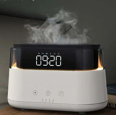 Bom preço Humidificador de efeito de chama inteligente Humidificador de aroma multifuncional silencioso Aromaterapia Humidificador de aroma com relógio LED on-line