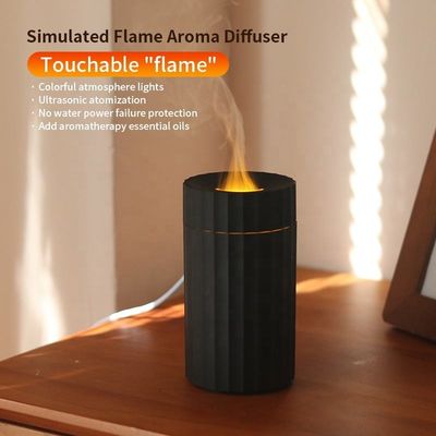 Bom preço Tipo C Humidificador de Chama de 100 ml Difusor de Aromas de Fogo Com Luz de Mudança LED de 7C on-line