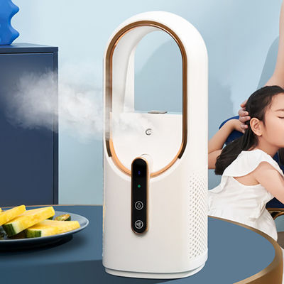 Bom preço Fano sem folhas Mini Ar condicionado USB portátil recarregável Ar condicionado resfriado a água Ar condicionado doméstico Spray Humidificador de ar on-line