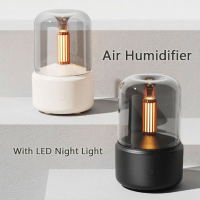 Bom preço H2o Spray Mist Maker Fogger Aroma Diffuser Óleo essencial Humidificador de ar de carro Mini Atmosfera Simulação Humidificador de luz de vela on-line