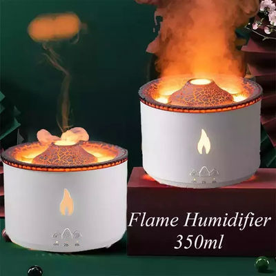 Bom preço 1 Amostra Ok Volcano Flame Humidifier Led Color Flame Effect Ultrasonic Aroma Oil Diffuser Para Hotel Home Dropshipping on-line