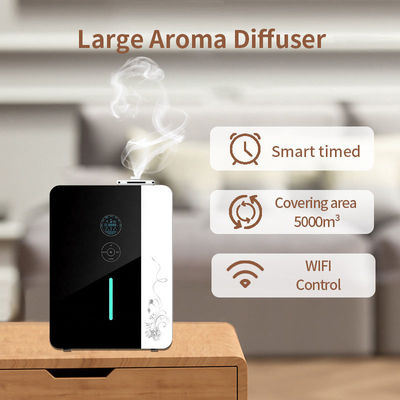 Bom preço Sistema de climatização inteligente e poderoso difusor de odor 8000CBM Display de nível de óleo de sala grande WIFI App Metal Diffuser Máquina de ar de odor on-line