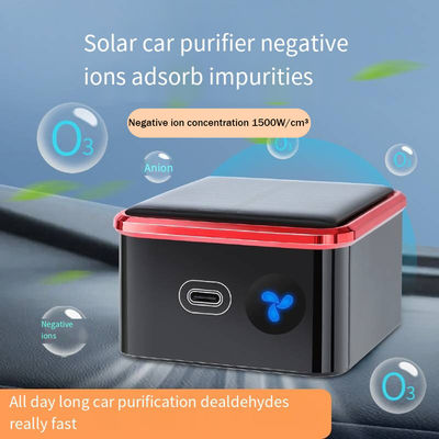 Bom preço Purificador de ar solar montado em automóvel Iões negativos de ozono Purificação dupla de ar on-line
